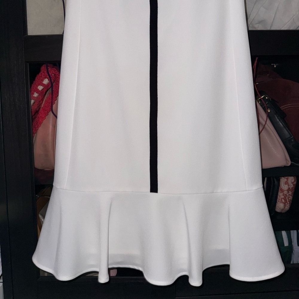 Karl Lagerfeld Paris Contrast-bow Trim Flounce Dress - Picture 6 of 9